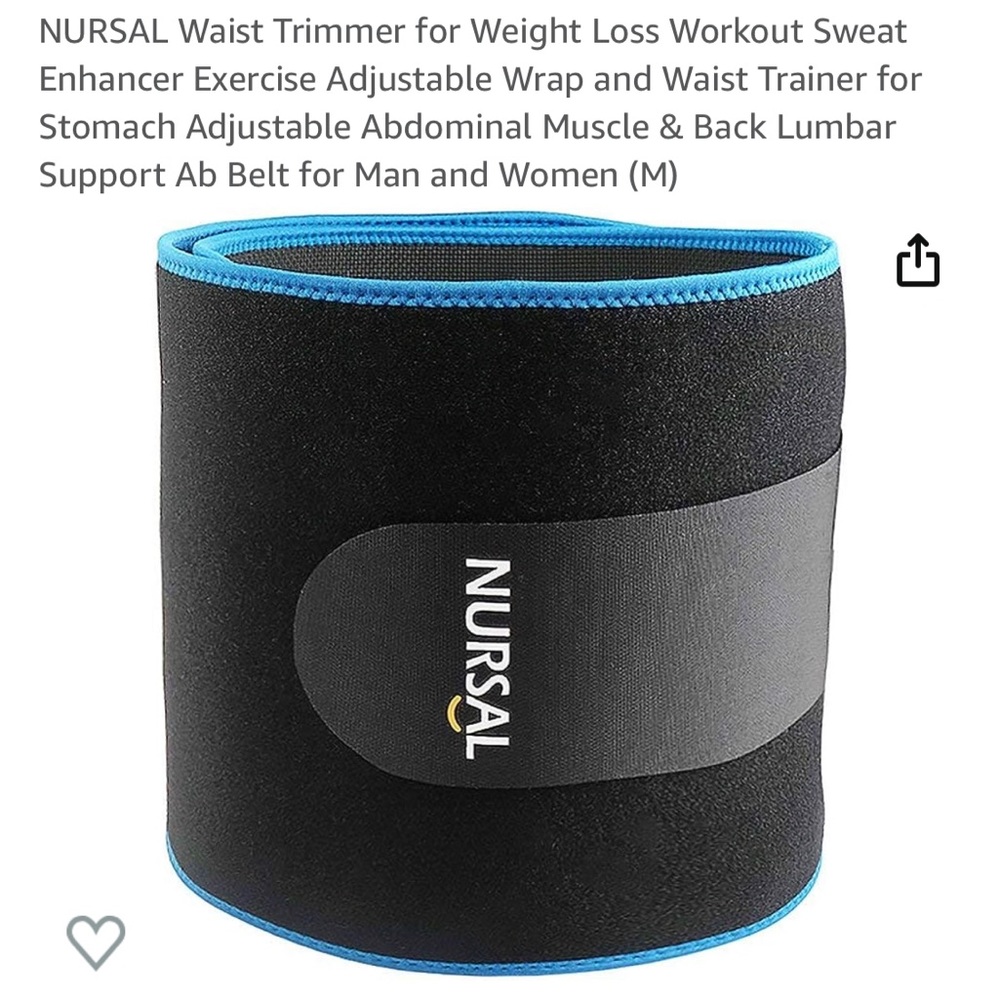 Nursal Waist trainer/ back support/sweat wrap. One size brand new